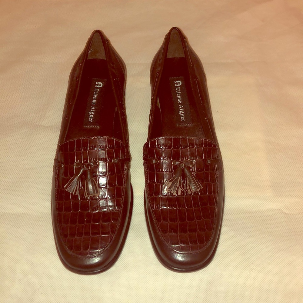 Sneak skin pattern leather loafers 👞